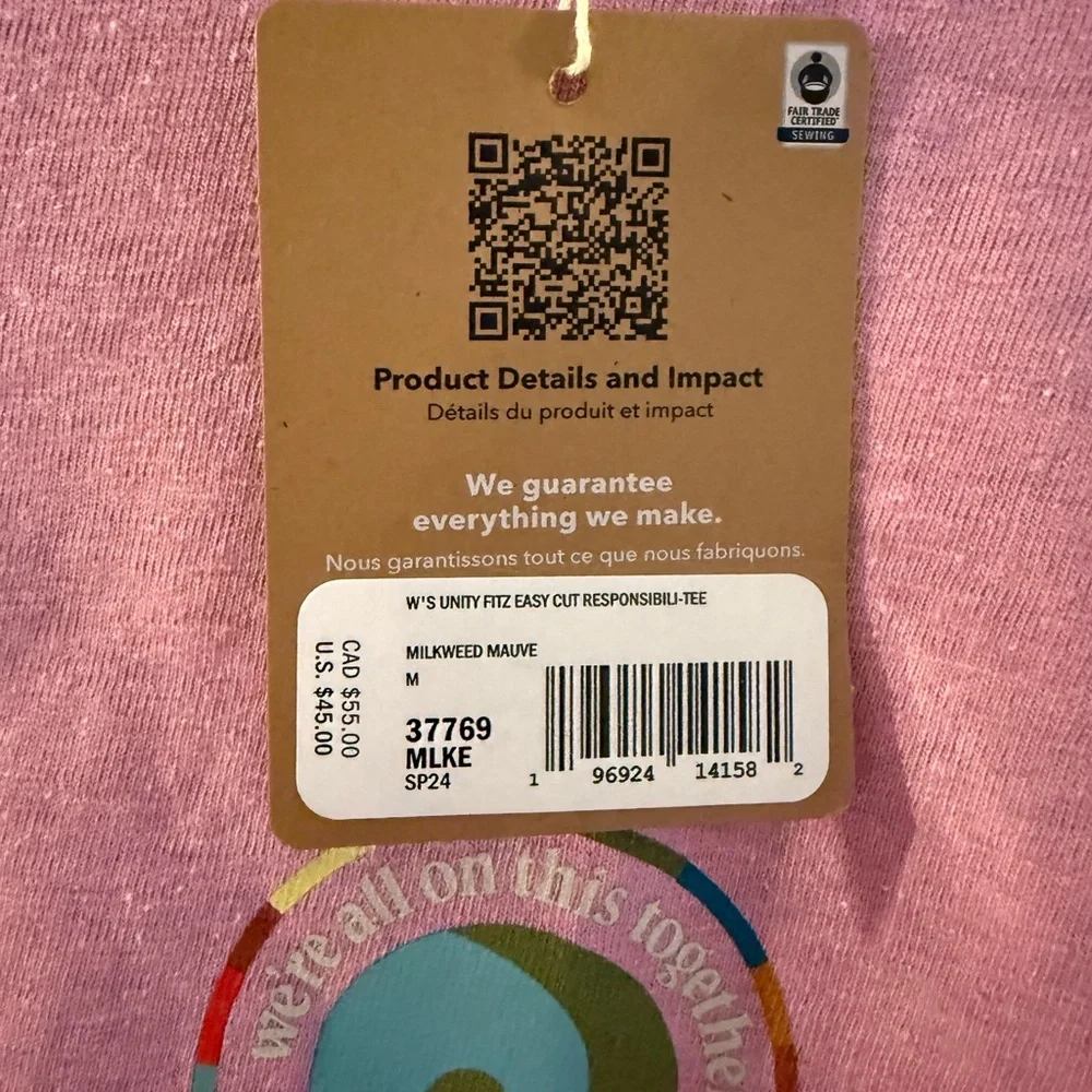 Women’s Patagonia Cropped Pink Graphic T-Shirt - Picture 3 of 4